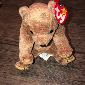 Ty Beanie Baby Pecan The Bear Collectible Plush Retired Vintage Original 1999